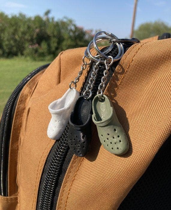 Mini Crocs style Charm Keychain for Keys with Key Chain
