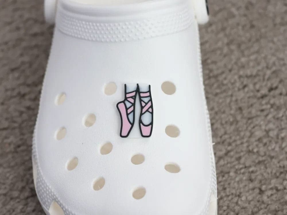 2 Pcs Ballet Croc Charms – Elegant Shoe Accessories for Bellerina