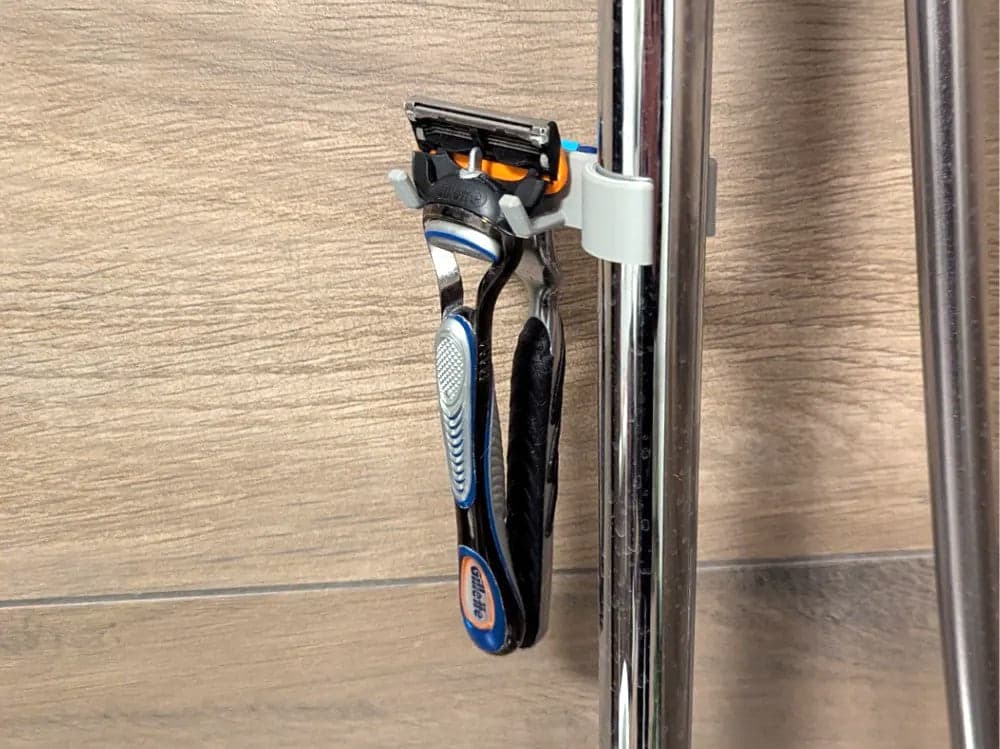 Shower Rail Razor Holder – Adjustable Clip-On Bathroom Organizer In Multi Sizes