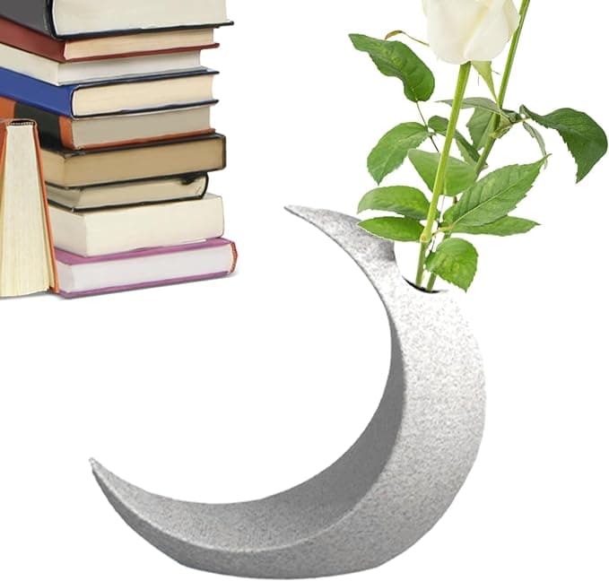 Moon Vase - Flower Vase, Moon Shaped Desk Flower Vase, Room Décor Ornaments