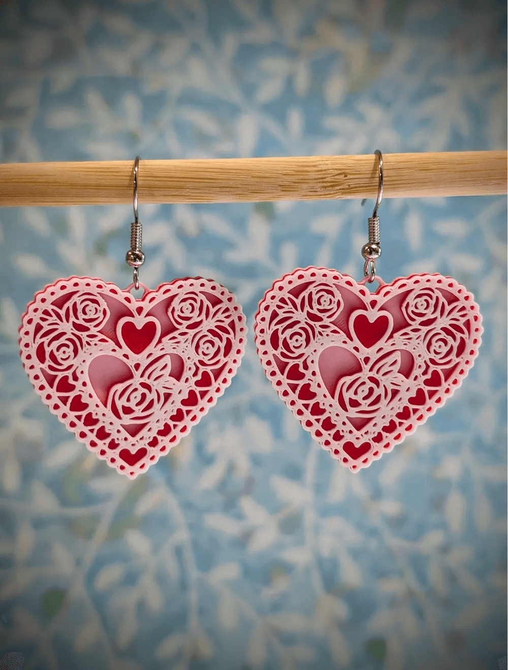 Valentine Heart Doily Earrings | Romantic & Elegant Valentine’s Day Jewelry Gift