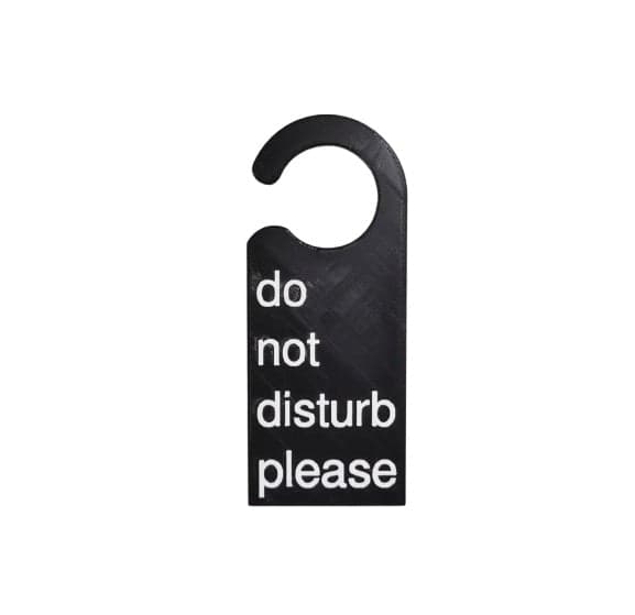 Do Not Disturb Please Door Hanger - Durable Plastic Sign for Privacy