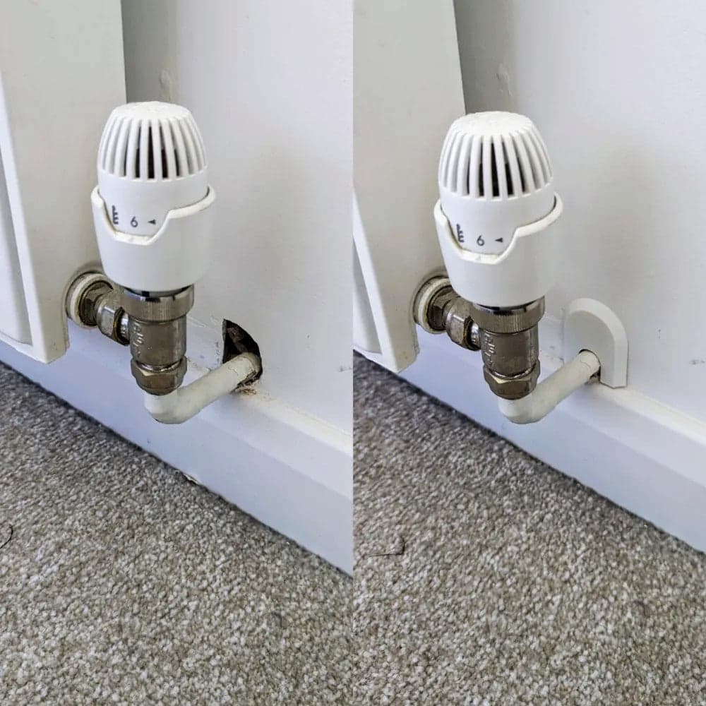 2 Pcs Radiator Pipe Cover