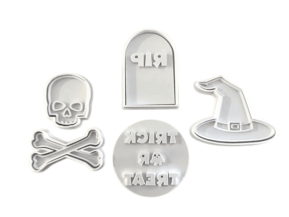 Halloween Cookie Cutters and Stamps - Spooky Cookie Cutters for Fall Season