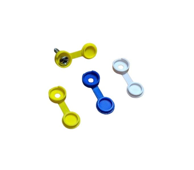 UK Vehicle Number Plate Screw Cap with Flexure Hinge-3 Pcs Durable Plastic Cover