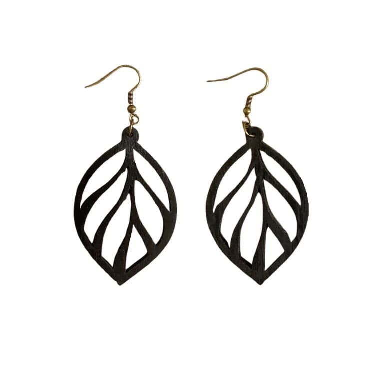 Leaf Earring Decor - Stylish Plastic Leaf Earring in Solid Colors