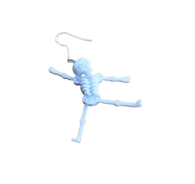 Skeleton Earrings - Spooky Plastic Skeleton Design for Halloween