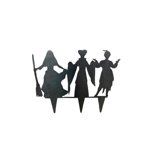 Halloween Witches Shadow Casters - Garden Tags Decoration for Halloween
