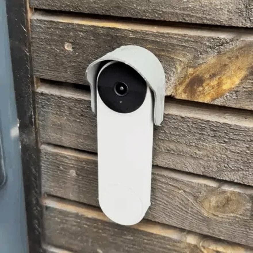 Rain and Snow Cover for Google Nest Doorbell - Plastic | Durable Weather Shield