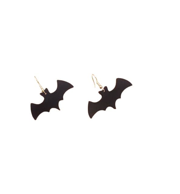 Halloween Bat Earrings - Spooky Plastic Earrings for Halloween Fun
