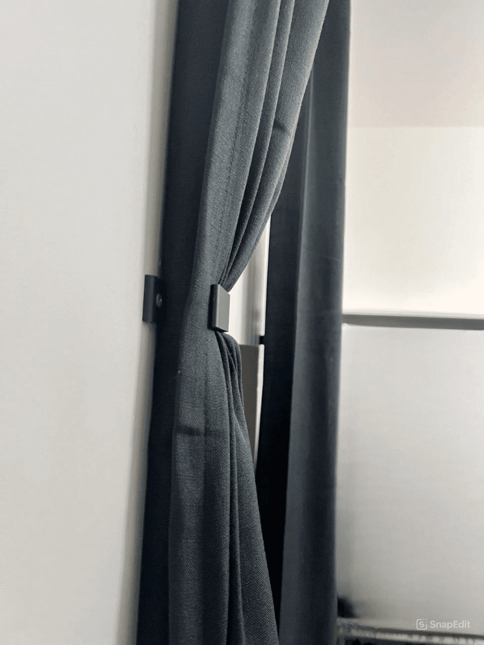 Curtain Holder Hook - 2Pcs Plastic Hooks for Curtain Holder with Screw Holes