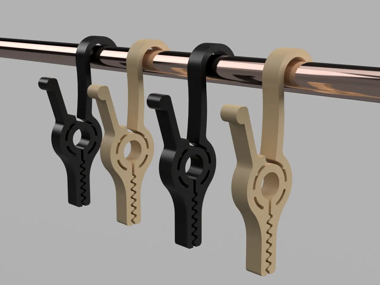 4 Pieces Hanging Clips Hooks, Plastic Hooks with Clips for Closet