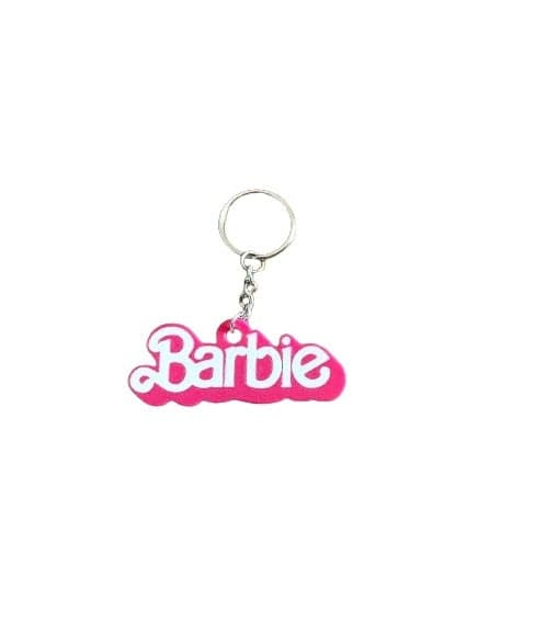Barbie Logo Keychain - Pink Doll Inspired Bag Keychain for Barbie Girls