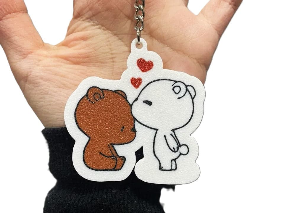 Cute Bear Loving Keychain for Valentine's Day