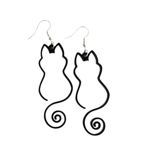 Halloween Chonky Cat Earrings –Cute Cat Earring for Cat Lovers - Plastic Earring