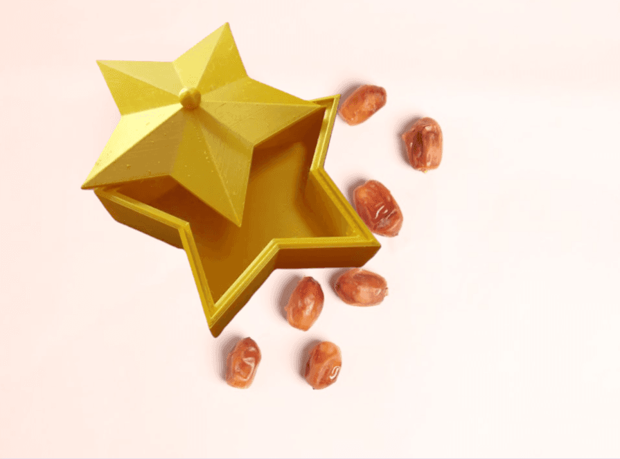 Ramadan Star Date Box – Eid Date Box for Table Decor, Perfect for Suhoor & iftar